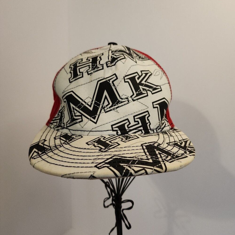 HMK TEAM 460-99010 OUTDOOR / SNOWMOBILE FLAT BRIM HAT RED / BLACK / WHITE / GRAY